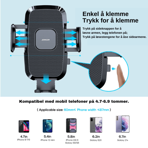 DashBuddy Mobilholder med sugekopp - Bilkassen